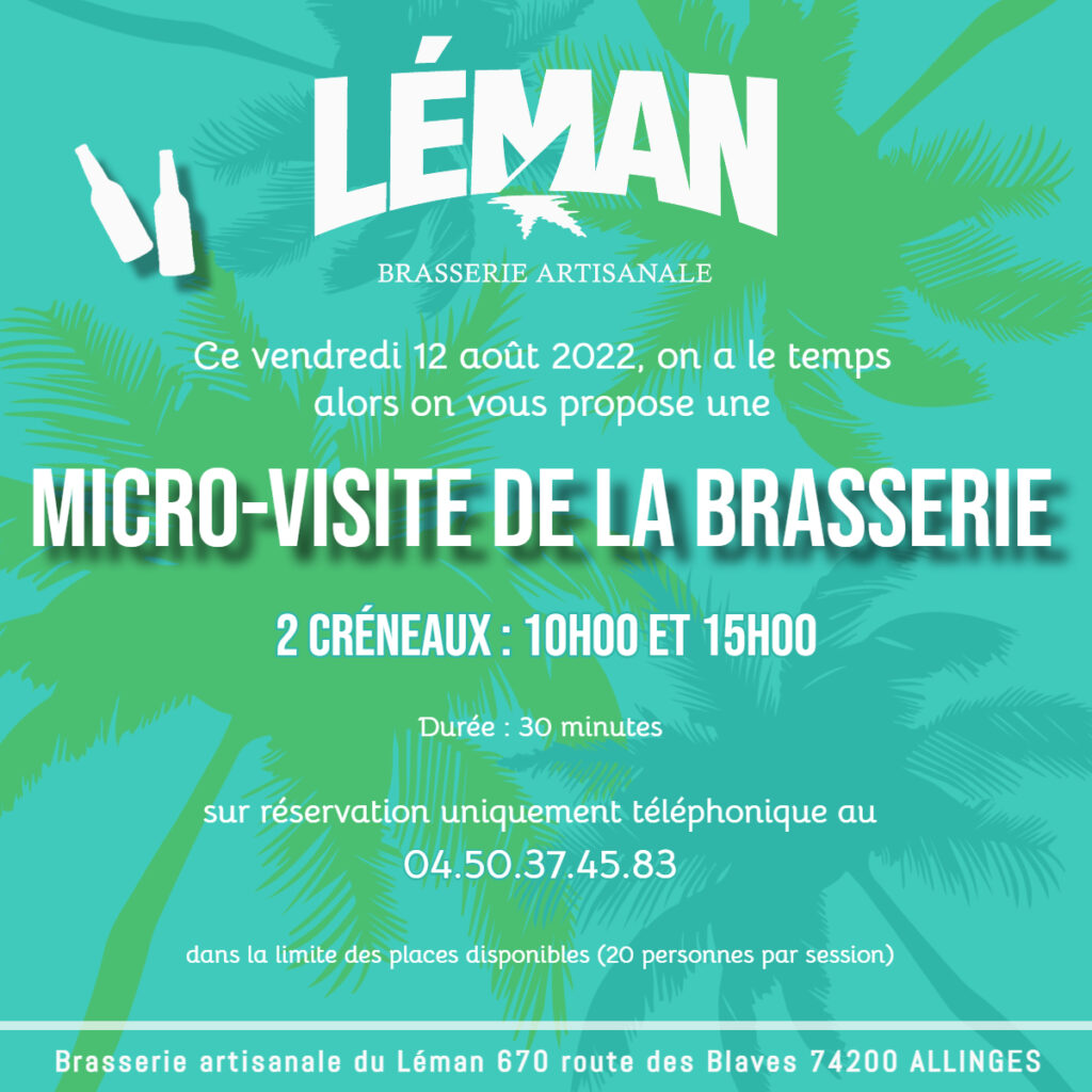 Breaking news ! Micro-visite vendredi 10/08/22 !