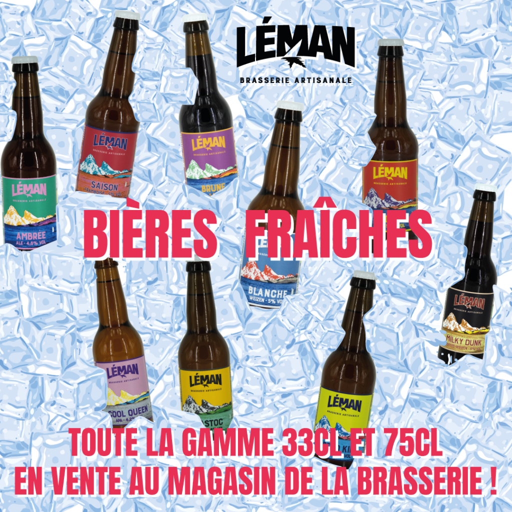 Bières fraîches en vente à la brasserie !