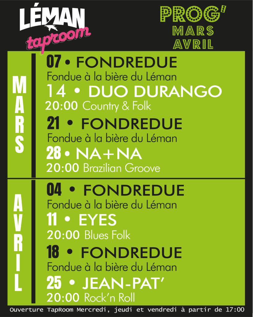 Programmation MARS/AVRIL 2025 !