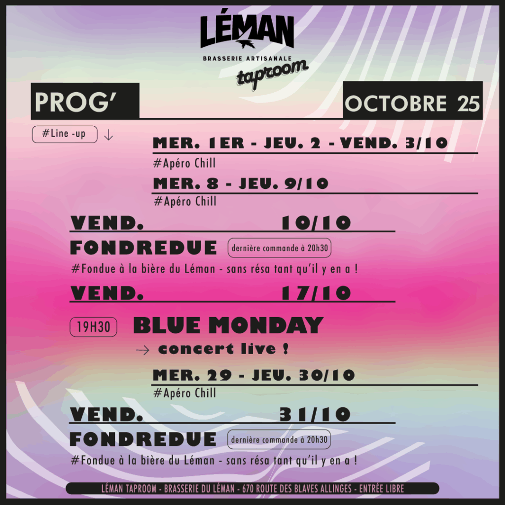 PROGRAMMATION OCTOBRE 2025